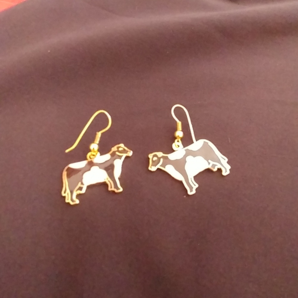 Cow pierced earrings